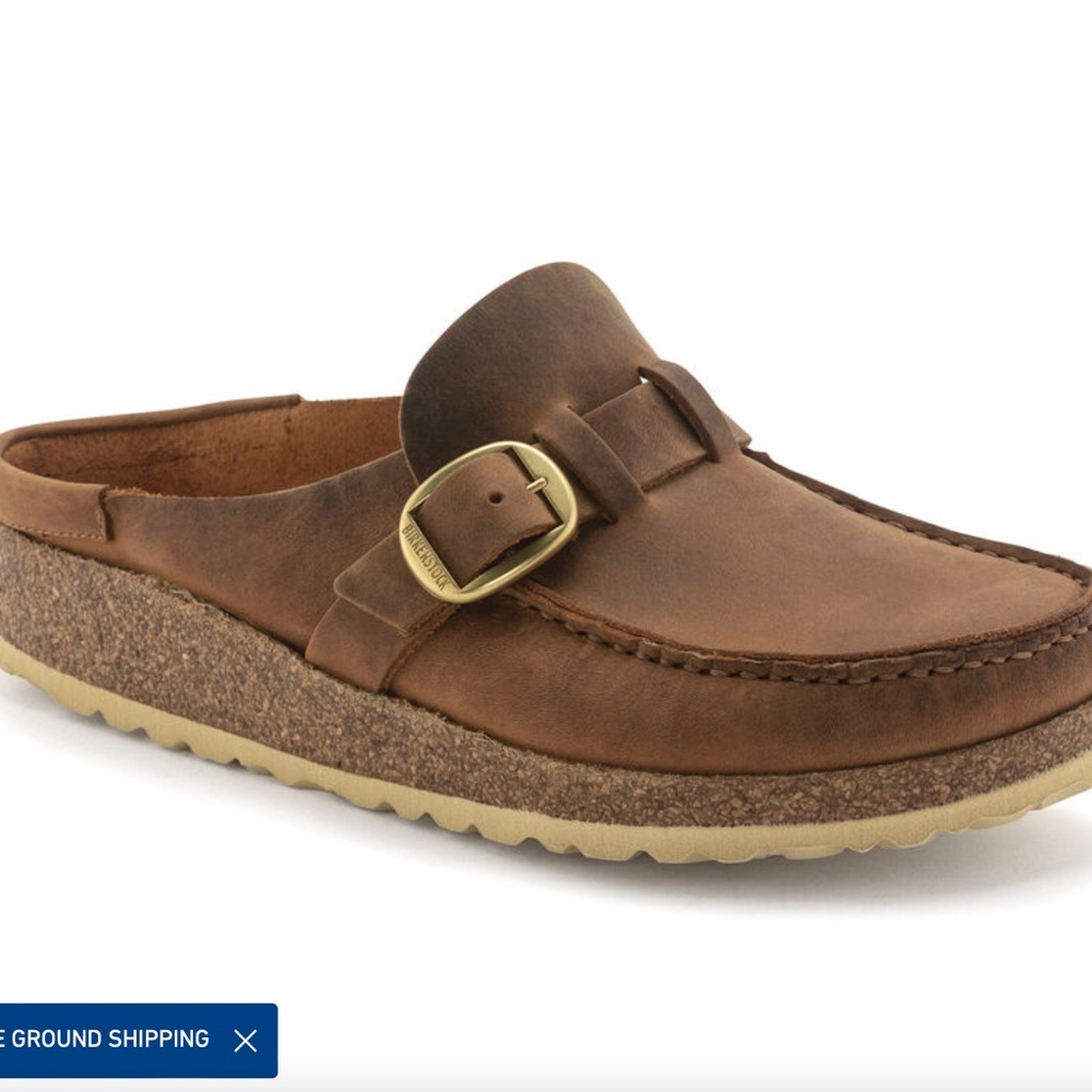 Birkenstock Buckley Oiled Leather Cognac Clog